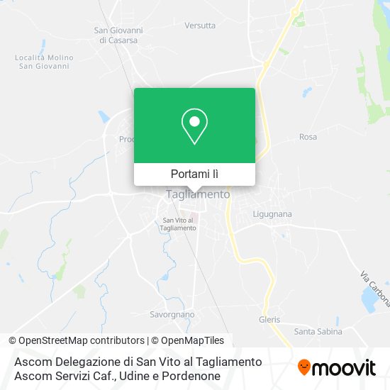 Mappa Ascom Delegazione di San Vito al Tagliamento Ascom Servizi Caf.