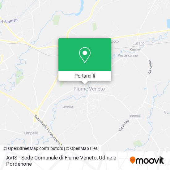 Mappa AVIS - Sede Comunale di Fiume Veneto