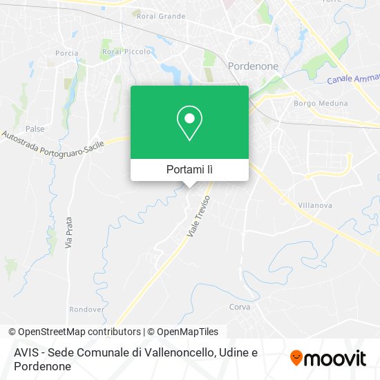 Mappa AVIS - Sede Comunale di Vallenoncello