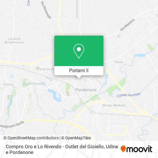 Mappa Compro Oro e Lo Rivendo - Outlet del Gioiello