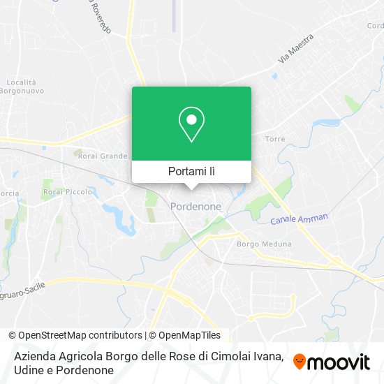 Mappa Azienda Agricola Borgo delle Rose di Cimolai Ivana