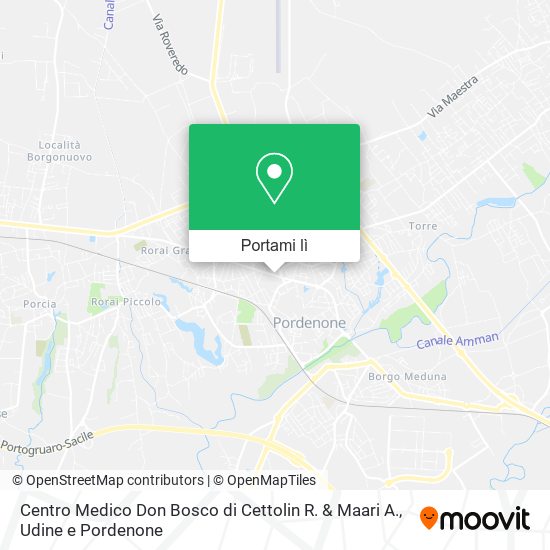 Mappa Centro Medico Don Bosco di Cettolin R. & Maari A.