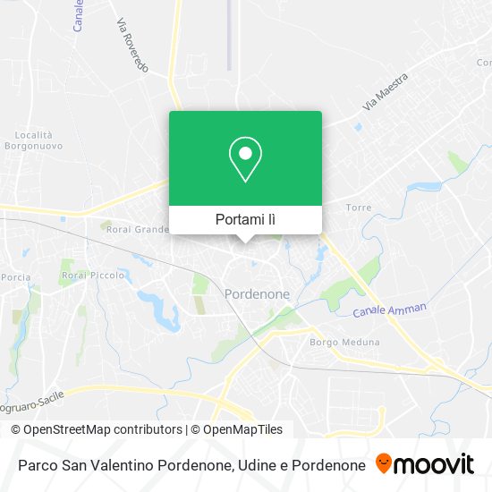 Mappa Parco San Valentino Pordenone