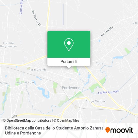 Mappa Biblioteca della Casa dello Studente Antonio Zanussi