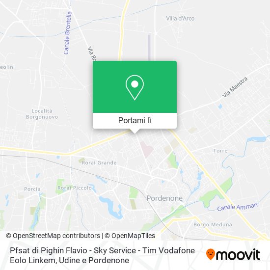 Mappa Pfsat di Pighin Flavio - Sky Service - Tim Vodafone Eolo Linkem