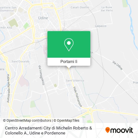 Mappa Centro Arredamenti City di Michelin Roberto & Colonello A.
