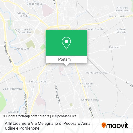 Mappa Affittacamere Via Melegnano di Pecoraro Anna