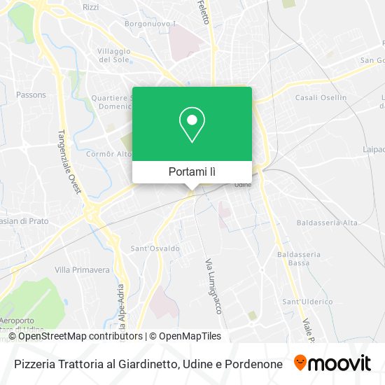 Mappa Pizzeria Trattoria al Giardinetto