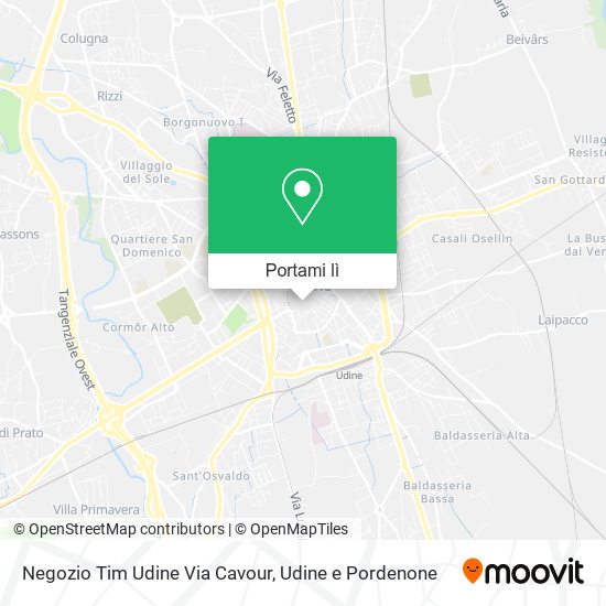 Mappa Negozio Tim Udine Via Cavour