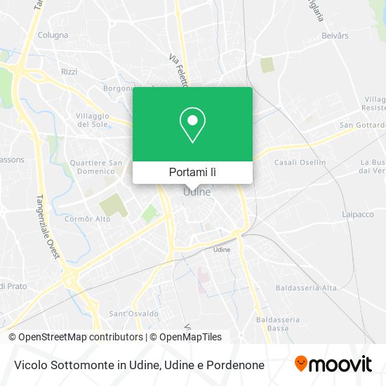 Mappa Vicolo Sottomonte in Udine