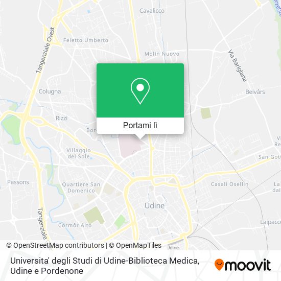 Mappa Universita' degli Studi di Udine-Biblioteca Medica