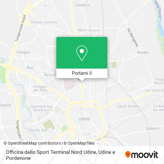 Mappa Officina dello Sport Terminal Nord Udine
