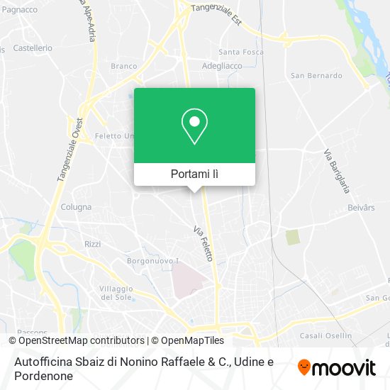 Mappa Autofficina Sbaiz di Nonino Raffaele & C.