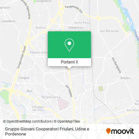 Mappa Gruppo Giovani Cooperatori Friulani