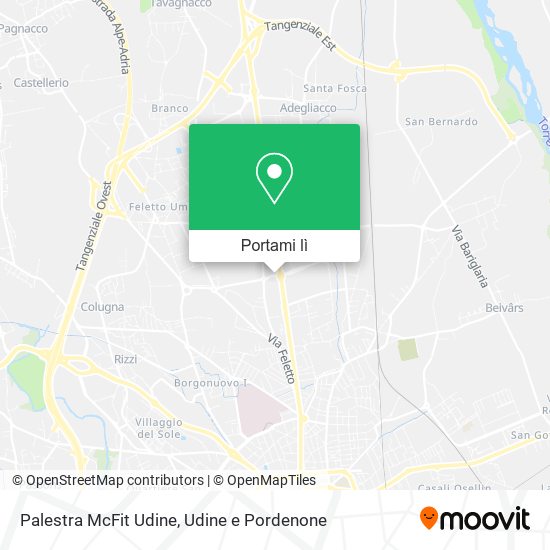 Mappa Palestra McFit Udine