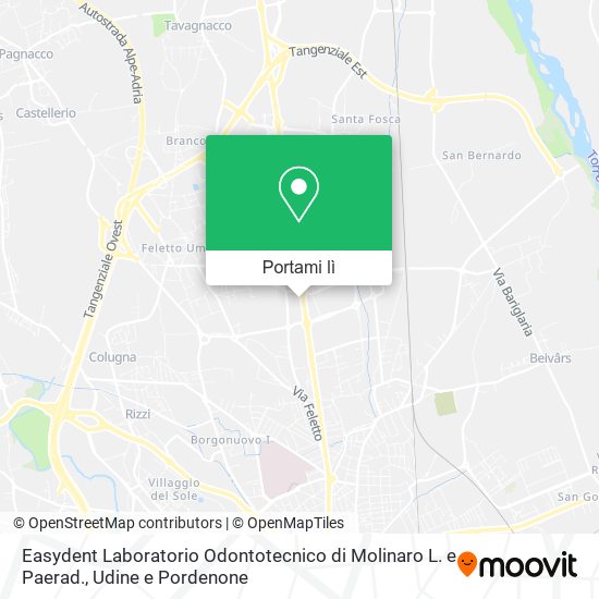 Mappa Easydent Laboratorio Odontotecnico di Molinaro L. e Paerad.