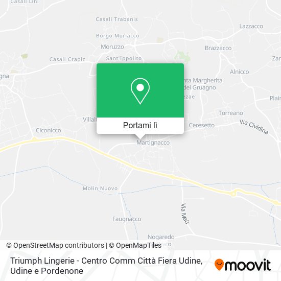 Mappa Triumph Lingerie - Centro Comm Città Fiera Udine