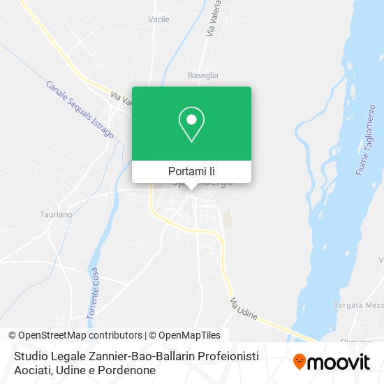 Mappa Studio Legale Zannier-Bao-Ballarin Profeionisti Aociati
