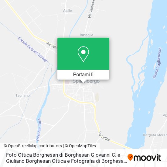 Mappa Foto Ottica Borghesan di Borghesan Giovanni C. e Giuliano Borghesan Ottica e Fotografia di Borghesa