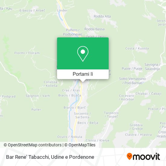 Mappa Bar Rene' Tabacchi