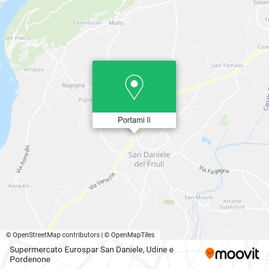 Mappa Supermercato Eurospar San Daniele