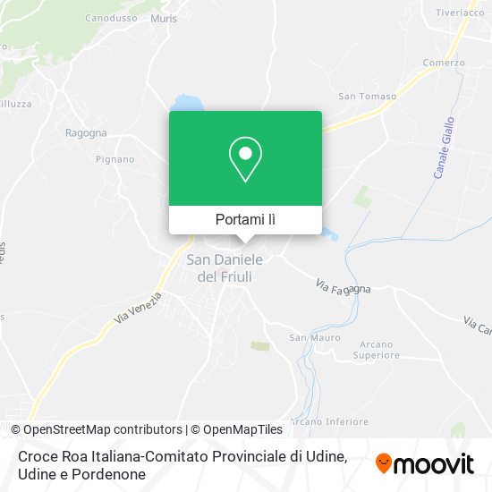 Mappa Croce Roa Italiana-Comitato Provinciale di Udine