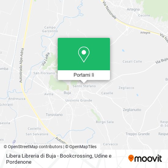 Mappa Libera Libreria di Buja - Bookcrossing