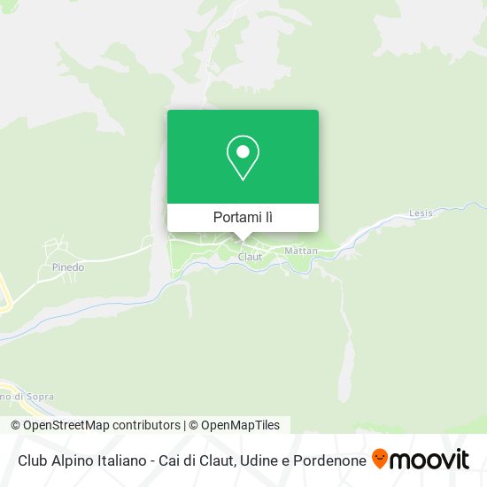 Mappa Club Alpino Italiano - Cai di Claut