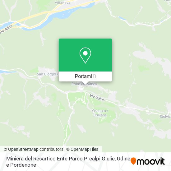 Mappa Miniera del Resartico Ente Parco Prealpi Giulie