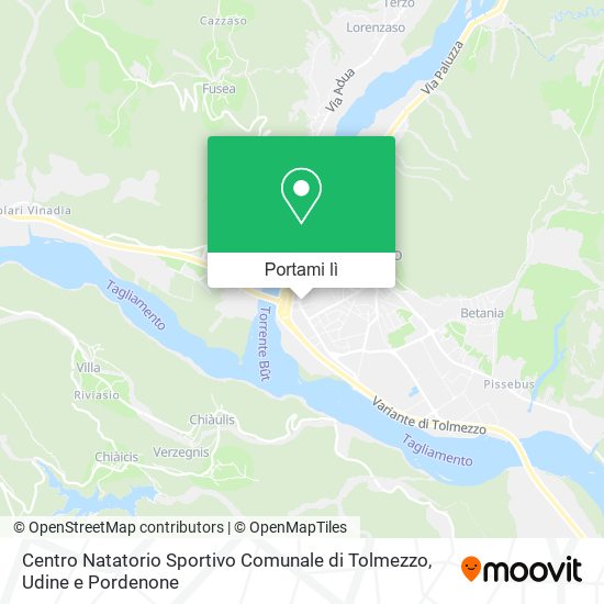 Mappa Centro Natatorio Sportivo Comunale di Tolmezzo