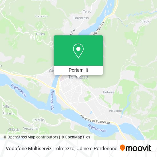 Mappa Vodafone Multiservizi Tolmezzo