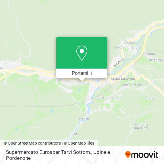 Mappa Supermercato Eurospar Tarvi Sottom.