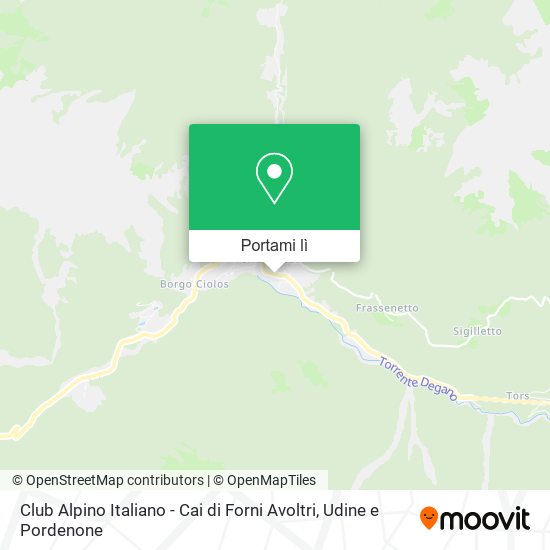 Mappa Club Alpino Italiano - Cai di Forni Avoltri