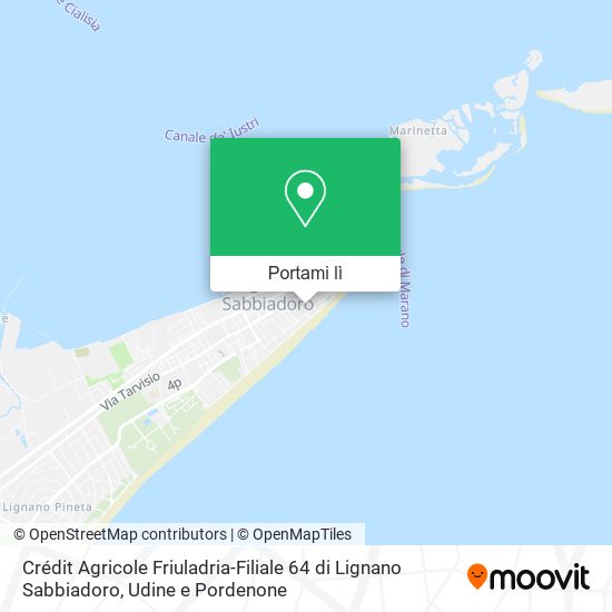 Mappa Crédit Agricole Friuladria-Filiale 64 di Lignano Sabbiadoro