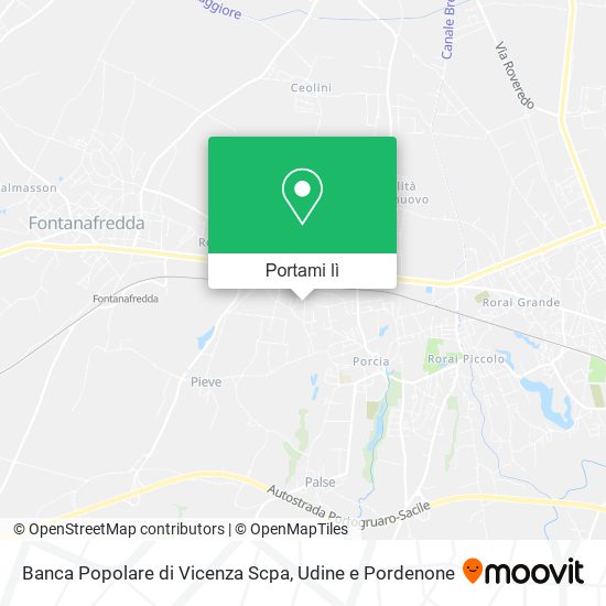 Mappa Banca Popolare di Vicenza Scpa