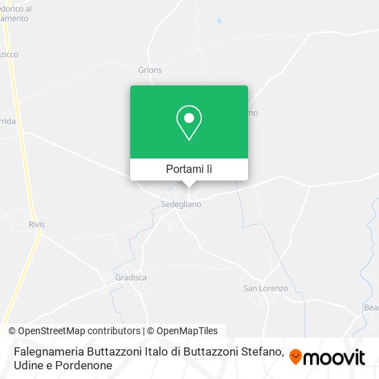 Mappa Falegnameria Buttazzoni Italo di Buttazzoni Stefano