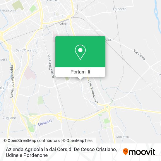Mappa Azienda Agricola la dai Cers di De Cesco Cristiano