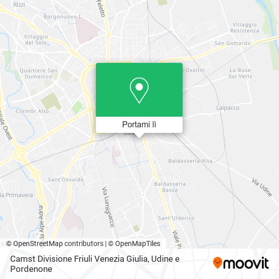 Mappa Camst Divisione Friuli Venezia Giulia