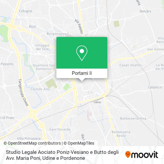 Mappa Studio Legale Aociato Poniz-Vesiano e Butto degli Avv. Maria Poni