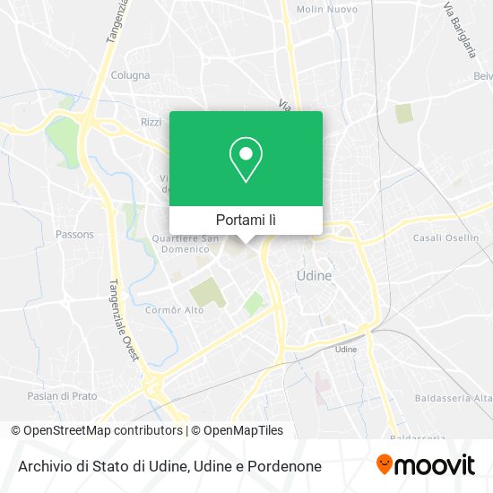 Mappa Archivio di Stato di Udine