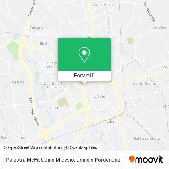 Mappa Palestra McFit Udine Micesio