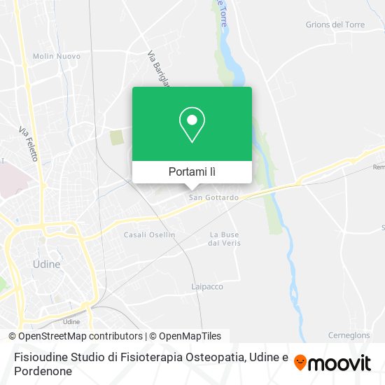 Mappa Fisioudine Studio di Fisioterapia Osteopatia