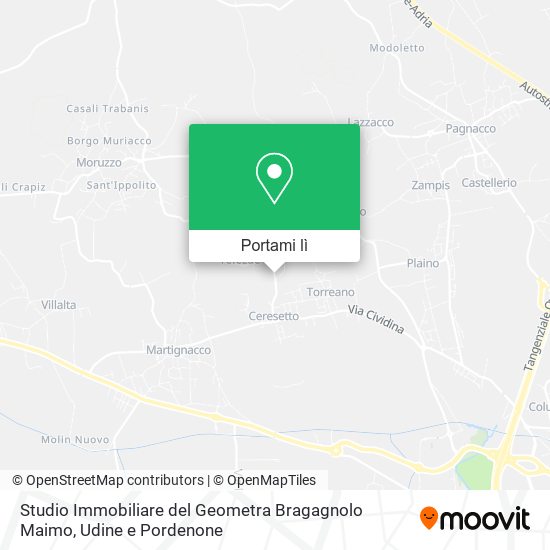 Mappa Studio Immobiliare del Geometra Bragagnolo Maimo
