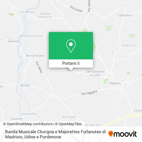 Mappa Banda Musicale Cborgna e Majorettes Furlanutes di Madrisio