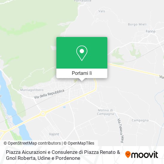 Mappa Piazza Aicurazioni e Consulenze di Piazza Renato & Gnol Roberta