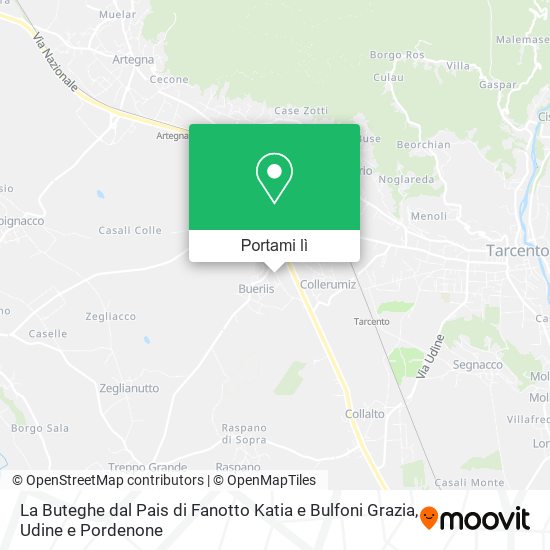 Mappa La Buteghe dal Pais di Fanotto Katia e Bulfoni Grazia