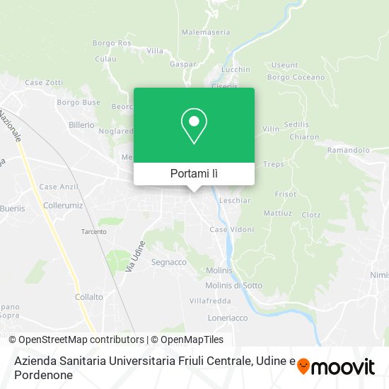 Mappa Azienda Sanitaria Universitaria Friuli Centrale