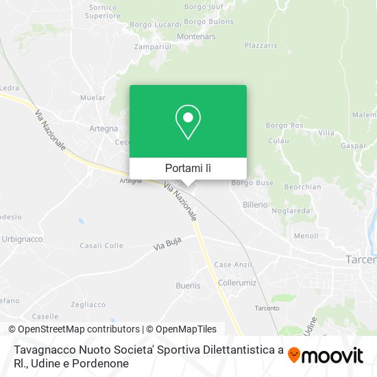 Mappa Tavagnacco Nuoto Societa' Sportiva Dilettantistica a Rl.