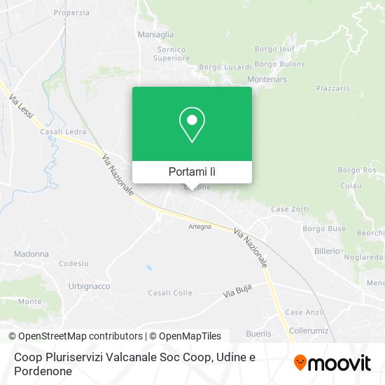 Mappa Coop Pluriservizi Valcanale Soc Coop