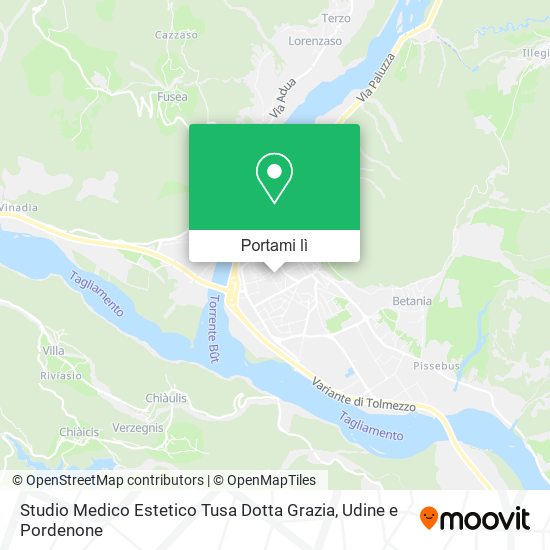 Mappa Studio Medico Estetico Tusa Dotta Grazia